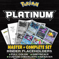 Platinum Pokemon binder placeholders printable PDF - includes Dialga G Lv.X