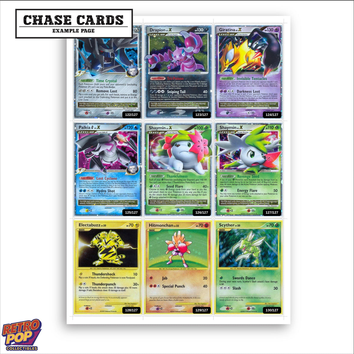 Printed Platinum placeholders in binder - real photo 2