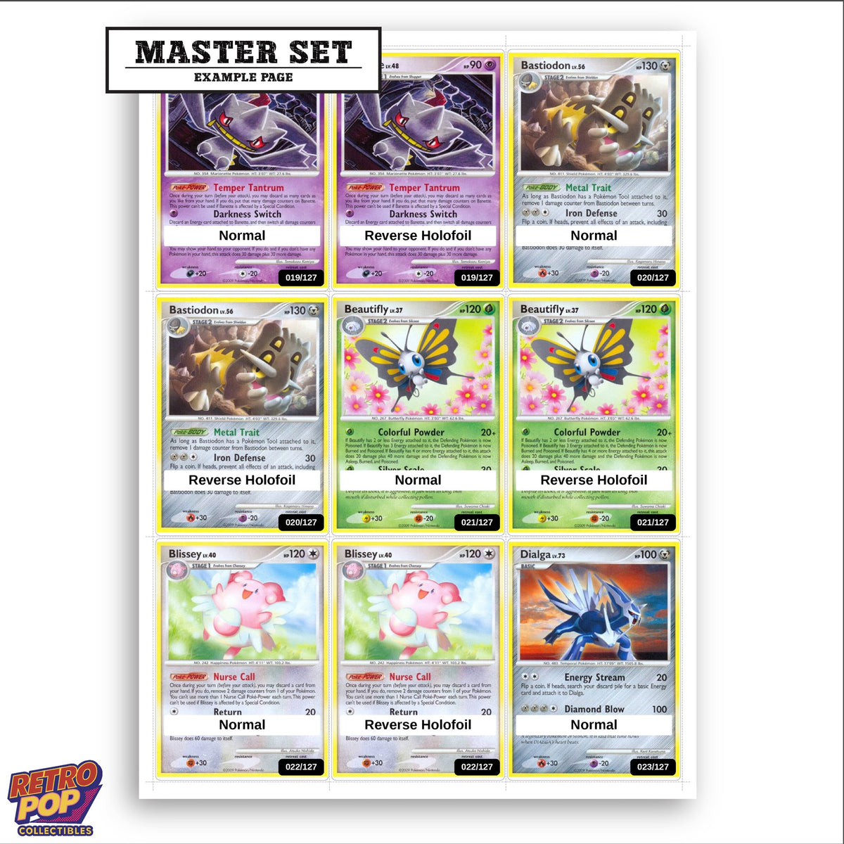Printed Platinum placeholders in binder - real photo 3