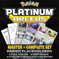 Platinum Arceus Pokemon binder placeholders printable PDF - includes Gengar Lv.X