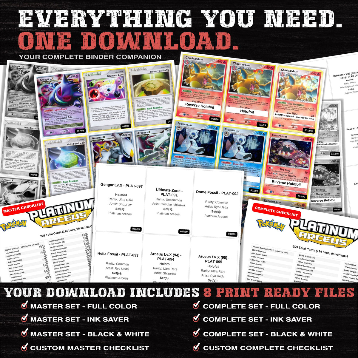 Everything included in the Platinum Arceus placeholder download - 8 PDF files