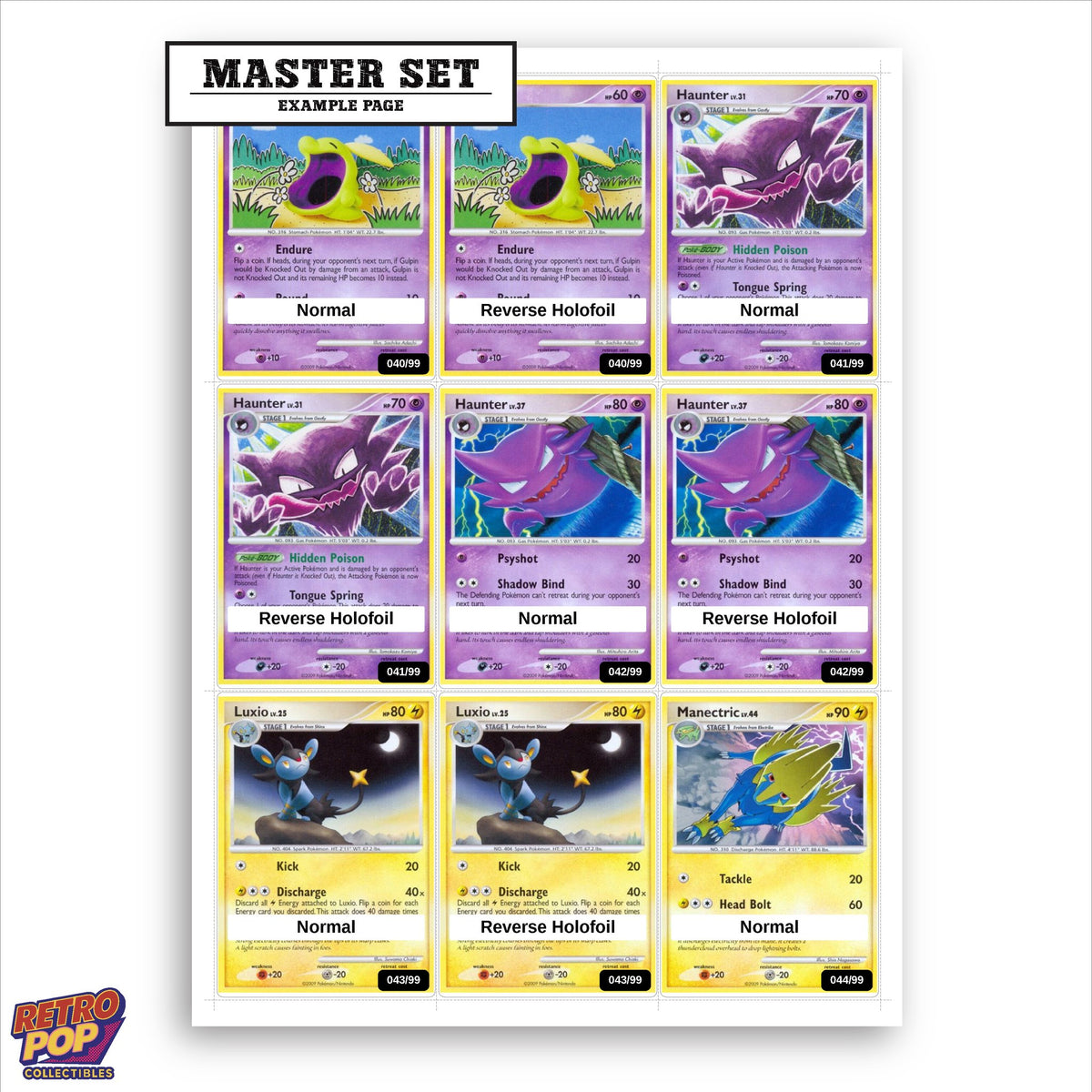 Printed Platinum Arceus placeholders in binder - real photo 1
