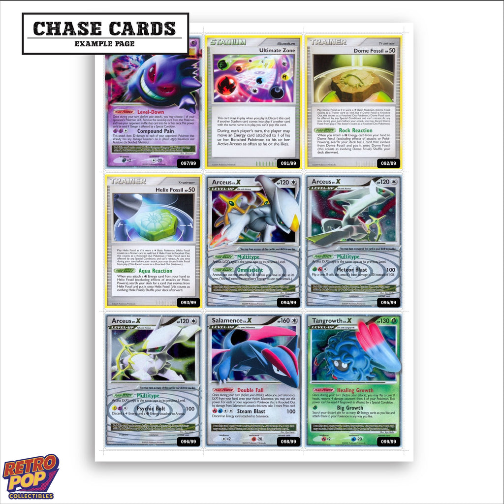 Printed Platinum Arceus placeholders in binder - real photo 2