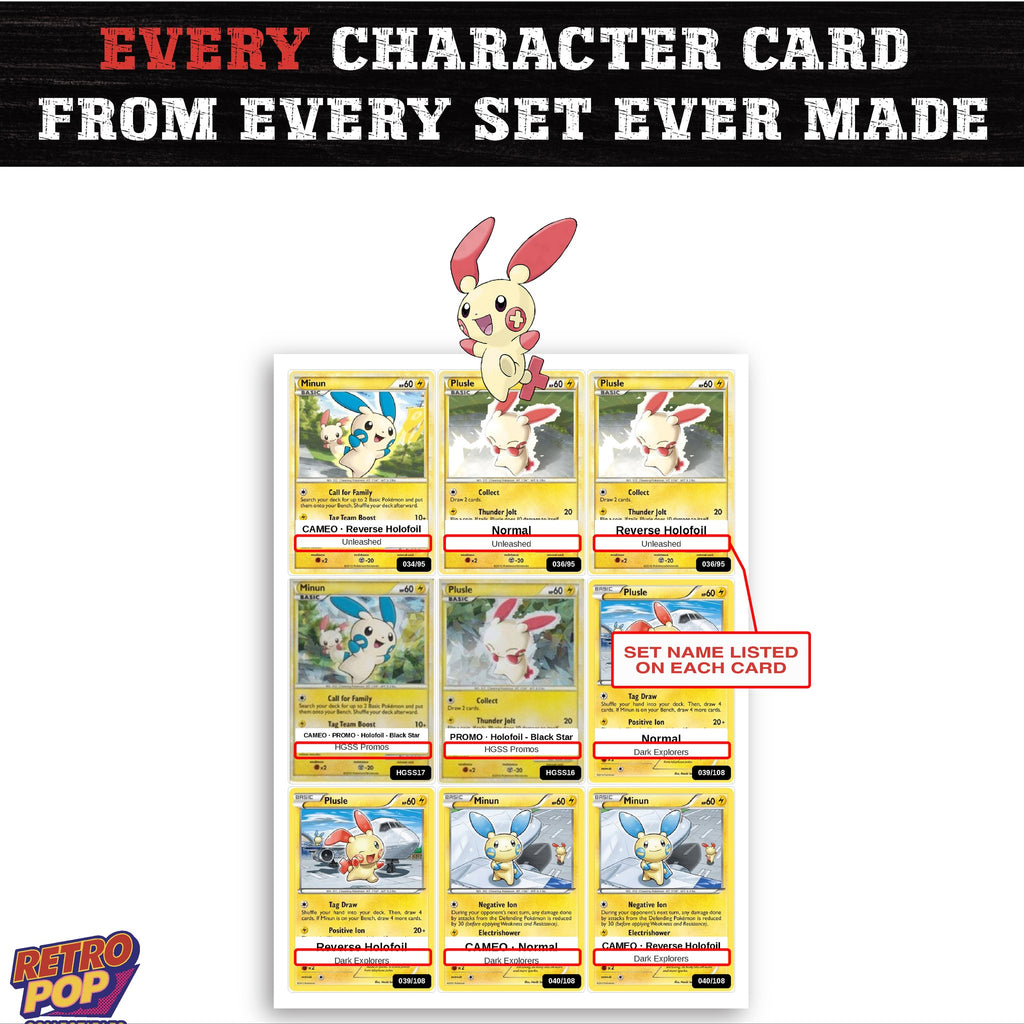 Plusle card collection preview - every set Plusle appears in