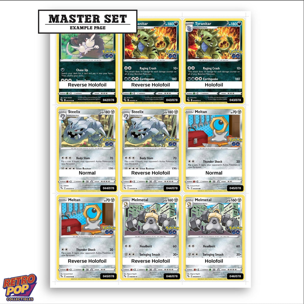Printed Pokemon GO placeholders in binder - real photo 3