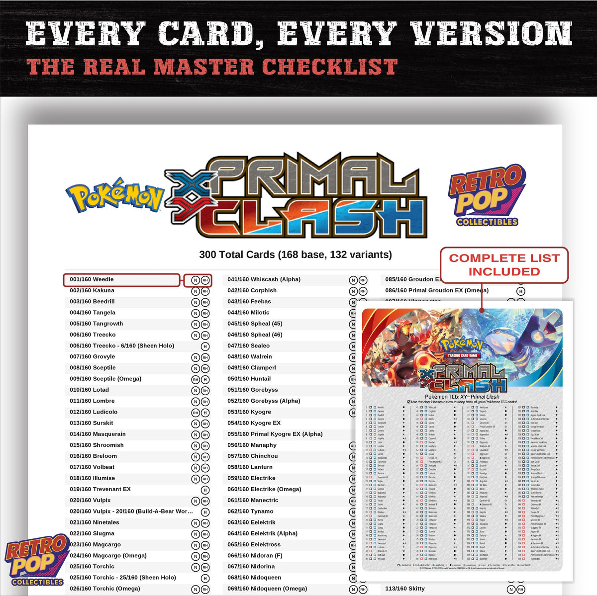Primal Clash Pokemon card checklist PDF preview