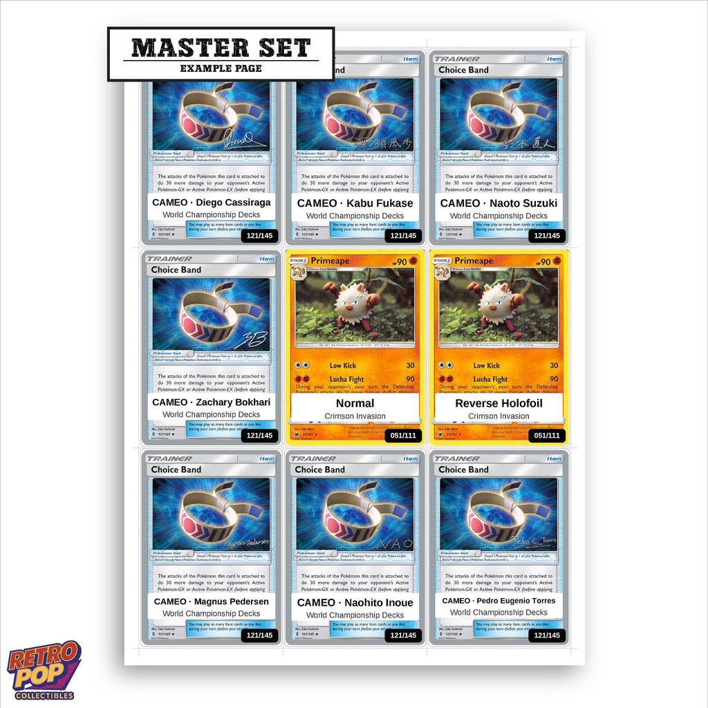 Printed Primeape Pokemon placeholders in binder - real photo 1