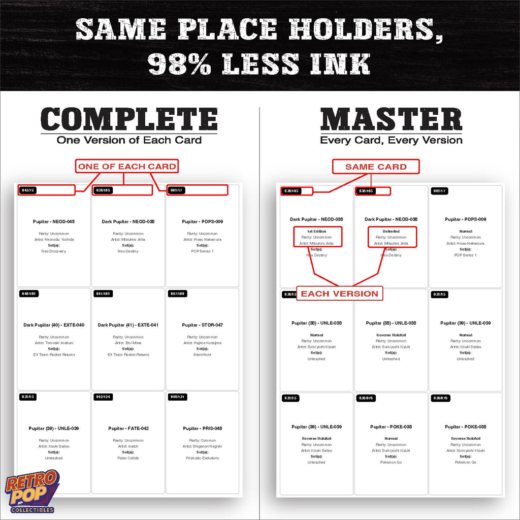 Ink saver greyscale Pupitar placeholder sheet - 98 percent less ink