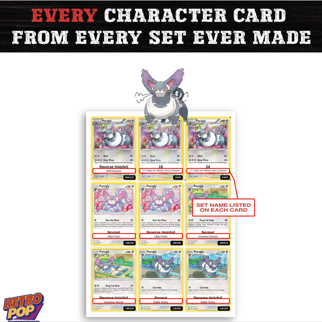 Purugly card collection preview - every set Purugly appears in