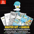 Every Quaxly Pokemon card ever made - master set binder placeholders with Quaxly