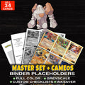 Every Regirock Pokemon card ever made - master set binder placeholders with Regirock Gold Star