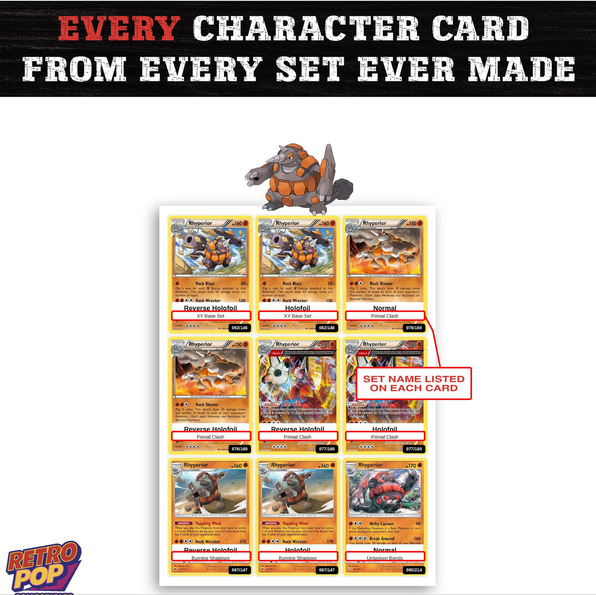 Rhyperior card collection preview - every set Rhyperior appears in