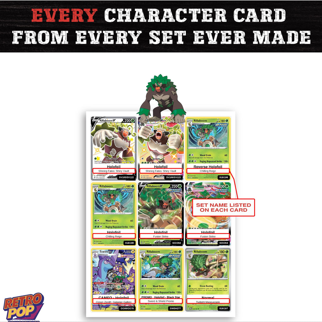 Rillaboom card collection preview - every set Rillaboom appears in