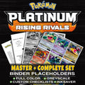 Rising Rivals Pokemon binder placeholders printable PDF - includes Snorlax Lv.X