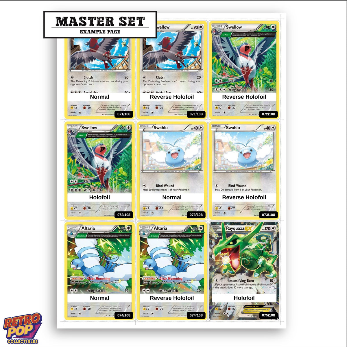 Printed Roaring Skies placeholders in binder - real photo 3
