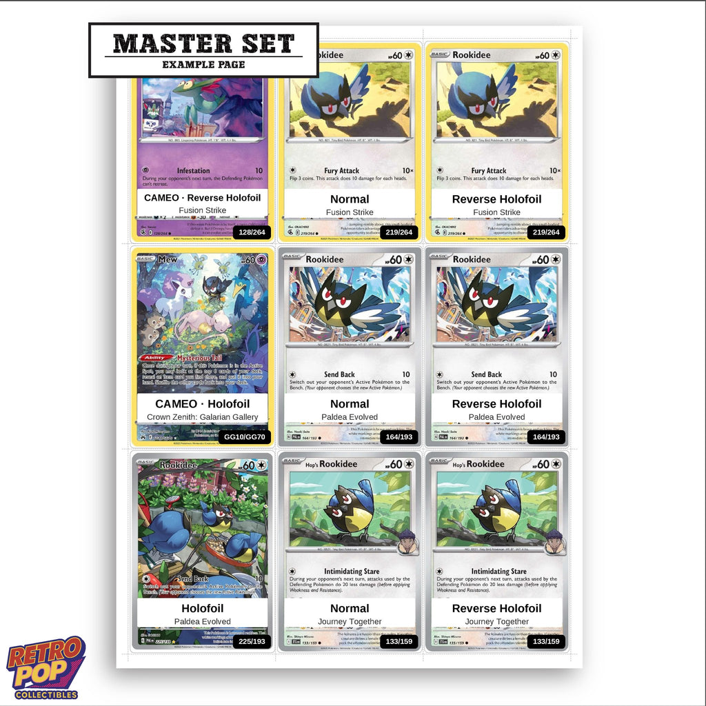 Printed Rookidee Pokemon placeholders in binder - real photo 3