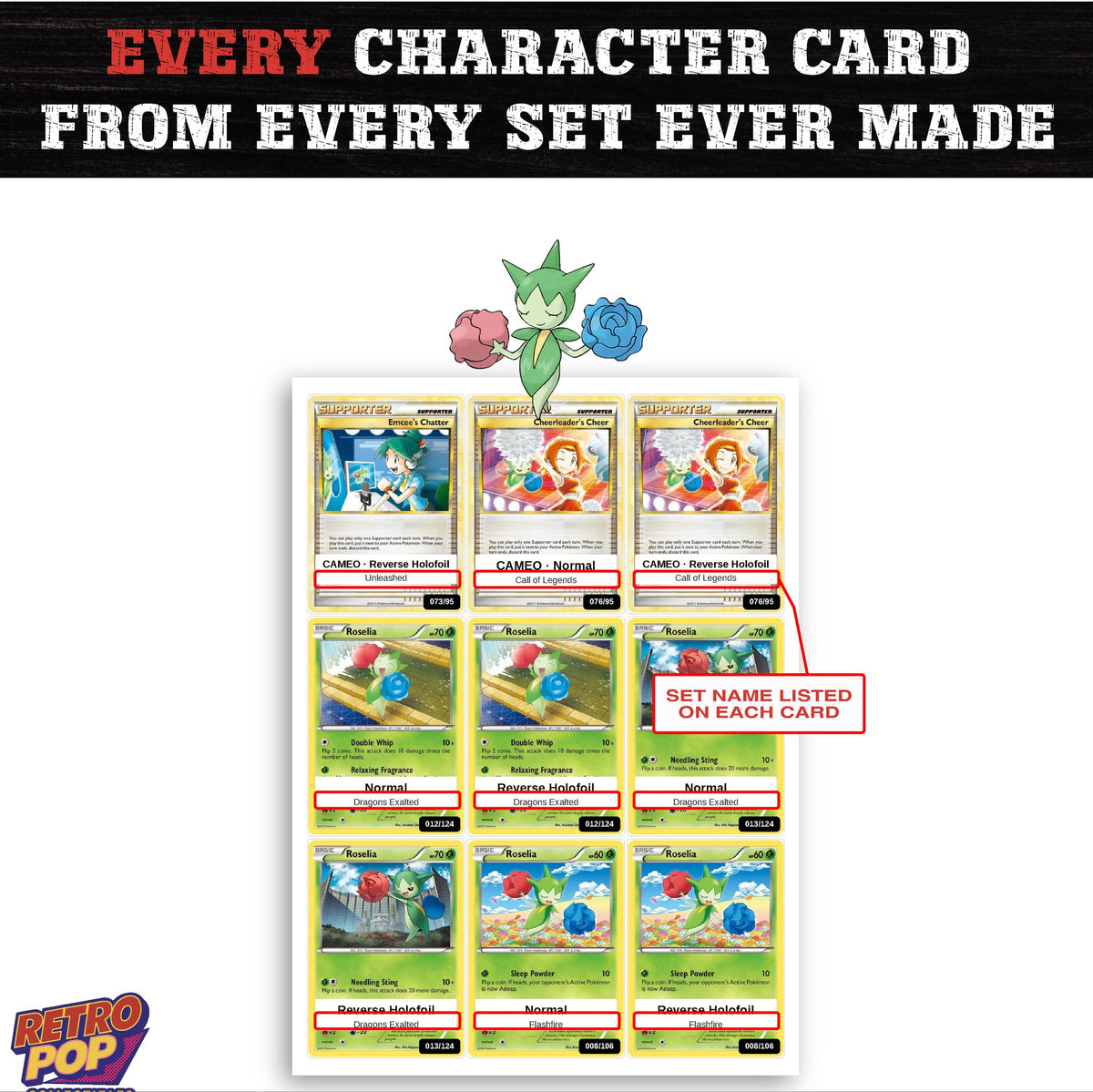 Roselia card collection preview - every set Roselia appears in