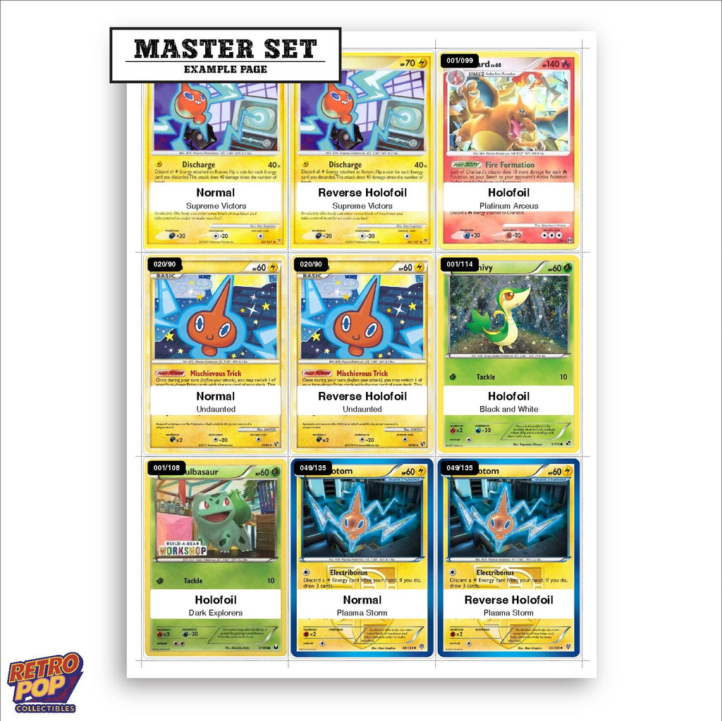 Printed Rotom Pokemon placeholders in binder - real photo 1