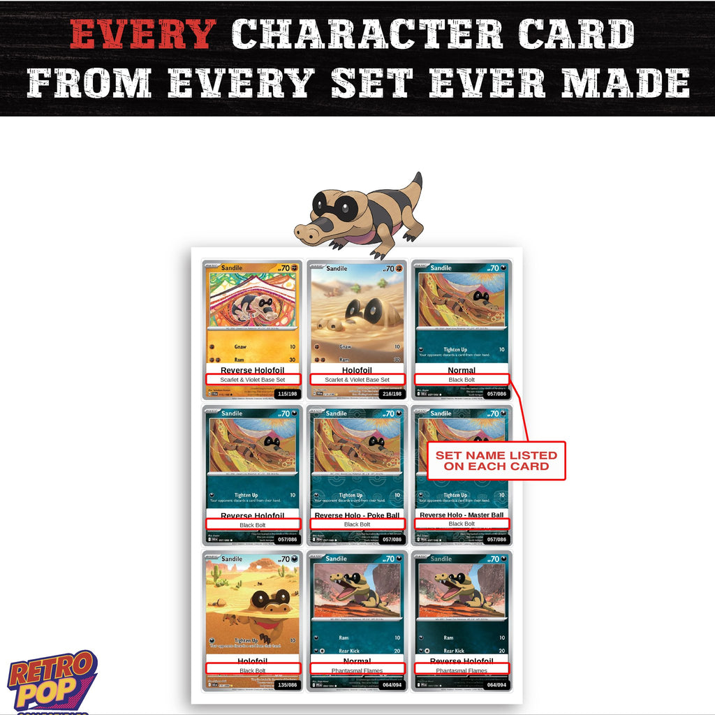 Sandile card collection preview - every set Sandile appears in