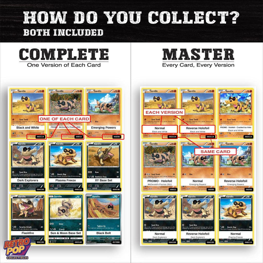 Complete Set vs Master Set versions of the Sandile binder placeholders