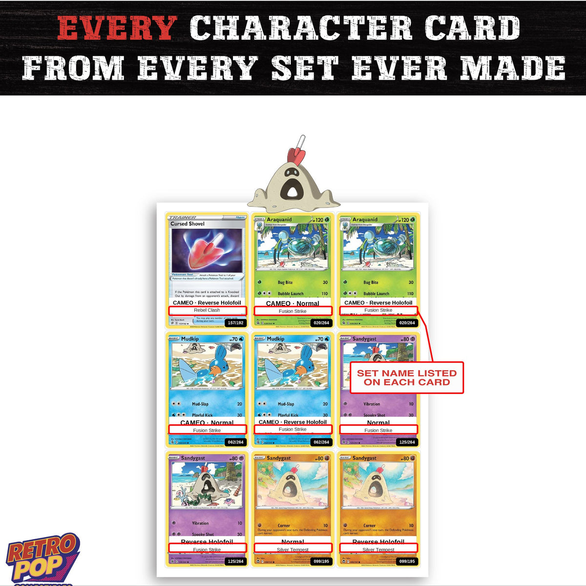 Sandygast card collection preview - every set Sandygast appears in