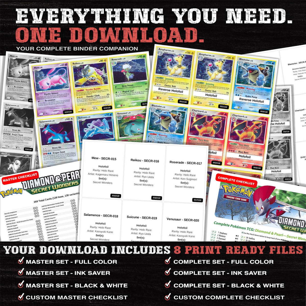 Everything included in the Secret Wonders placeholder download - 8 PDF files