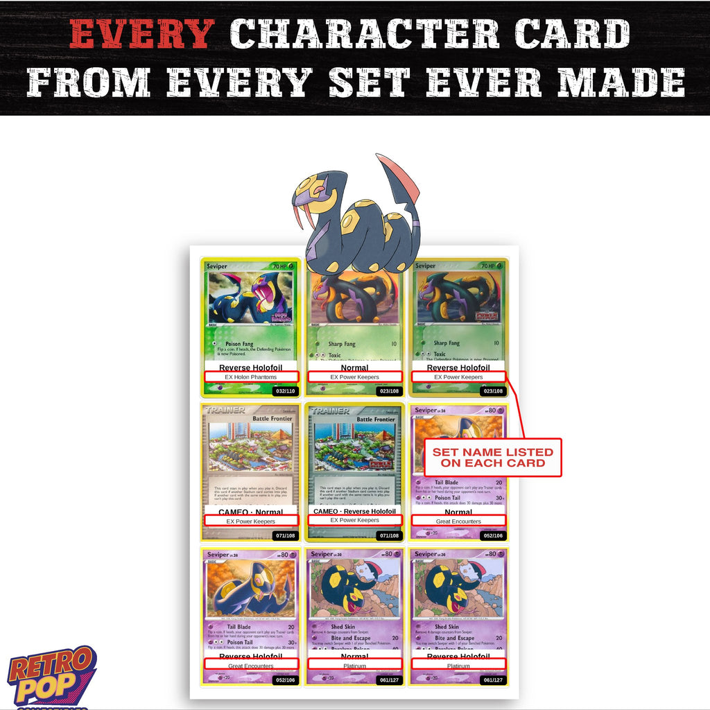 Seviper card collection preview - every set Seviper appears in