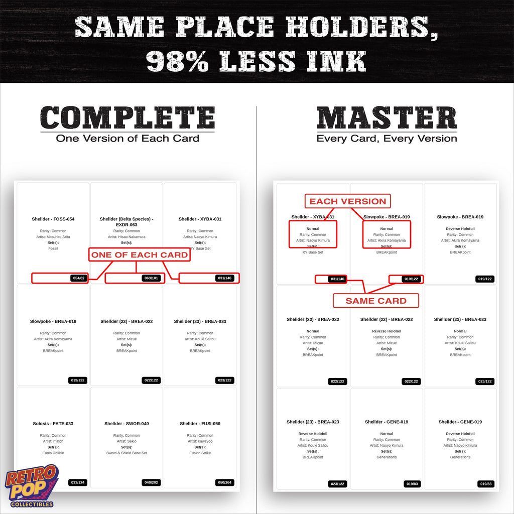 Ink saver greyscale Shellder placeholder sheet - 98 percent less ink