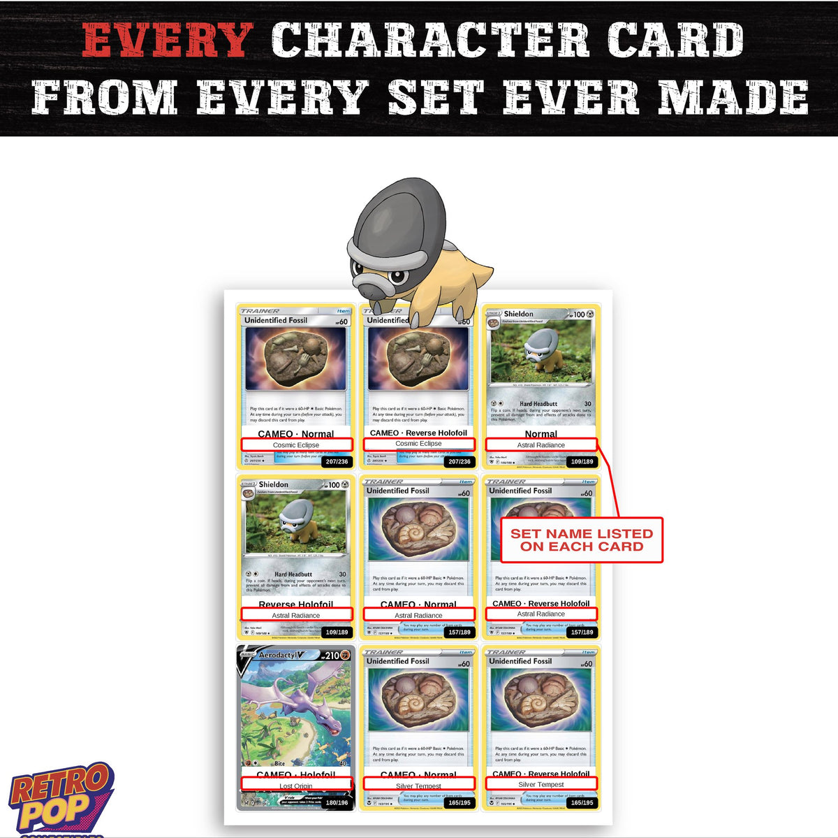 Shieldon card collection preview - every set Shieldon appears in