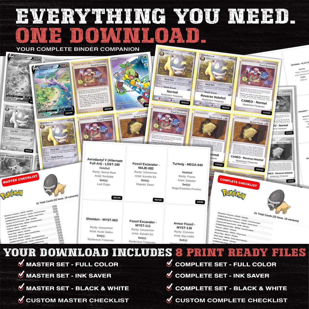 Everything included in the Shieldon master set download - 8 PDF files