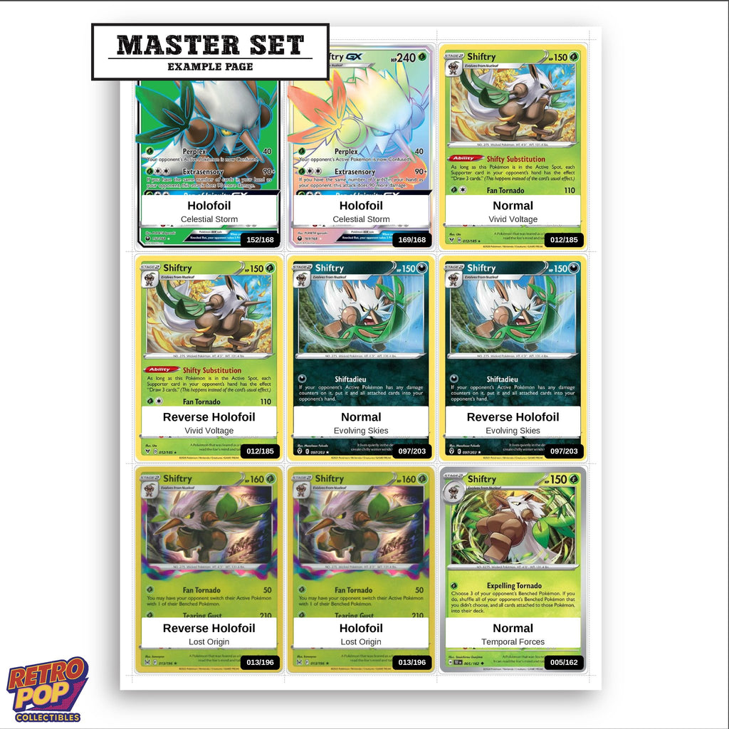 Printed Shiftry Pokemon placeholders in binder - real photo 3