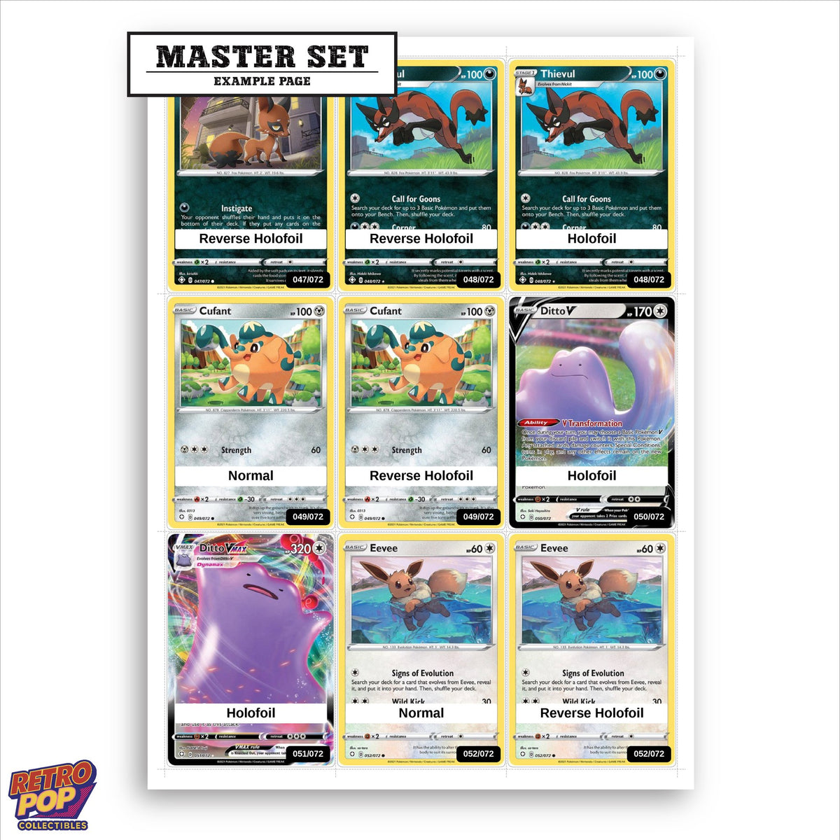 Printed Shining Fates placeholders in binder - real photo 1
