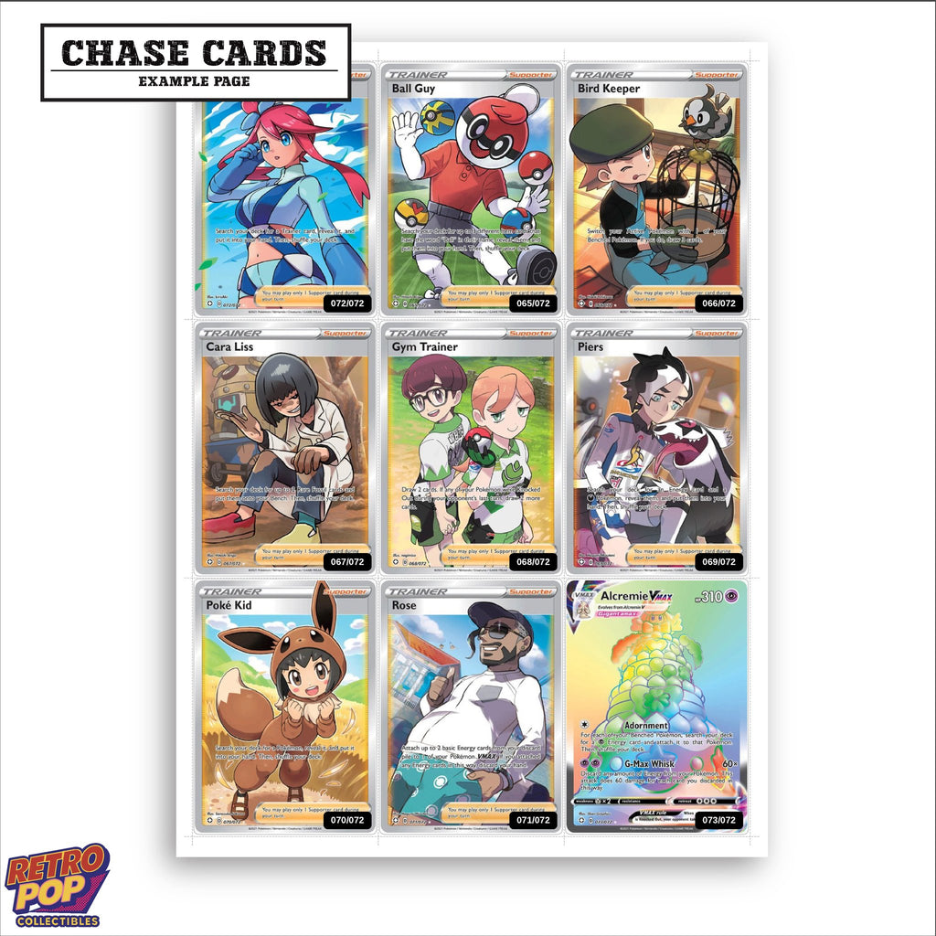Printed Shining Fates placeholders in binder - real photo 2