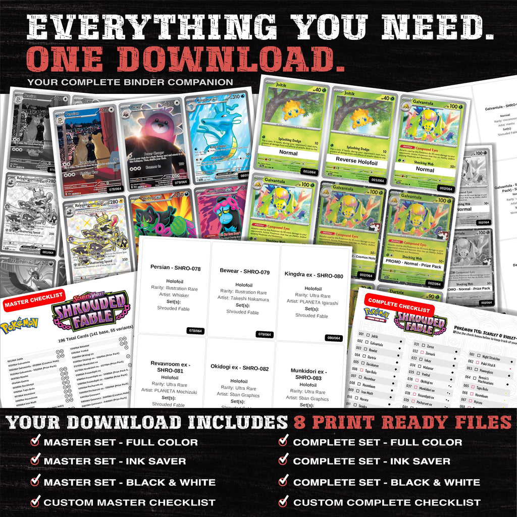 Everything included in the Shrouded Fable placeholder download - 8 PDF files