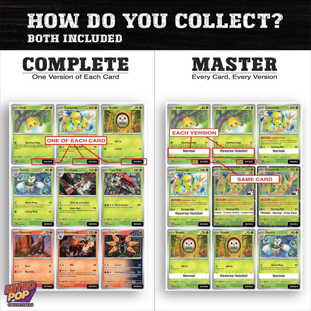 Complete Set vs Master Set versions of Shrouded Fable binder placeholders