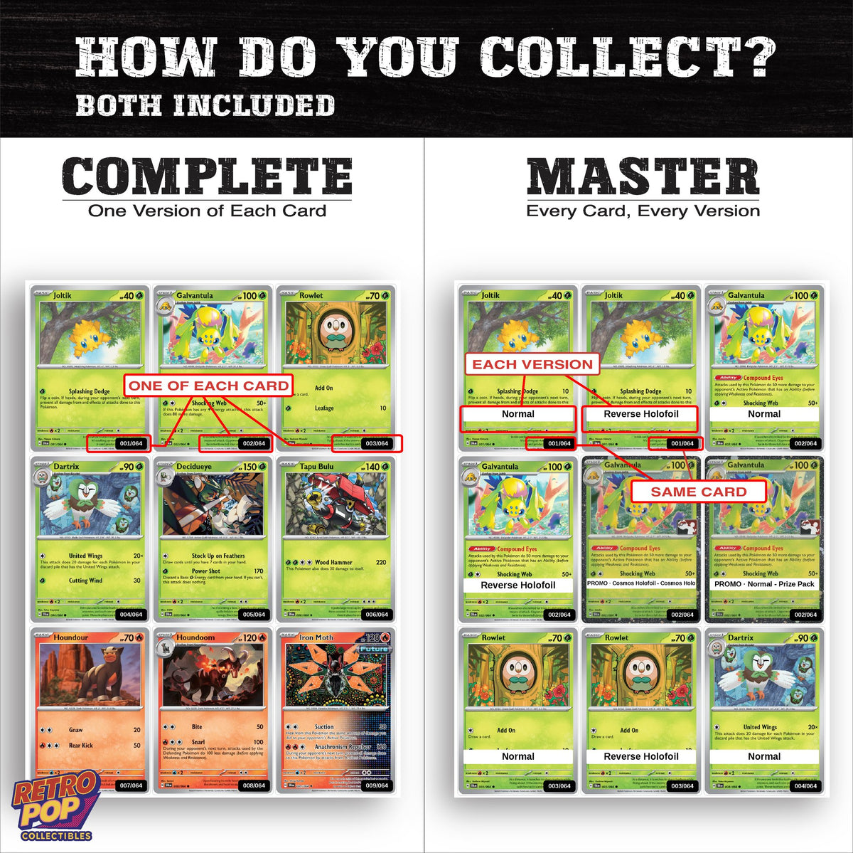 Complete Set vs Master Set versions of Shrouded Fable binder placeholders