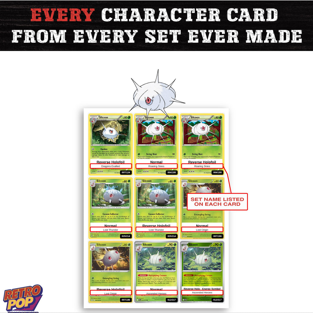 Silcoon card collection preview - every set Silcoon appears in