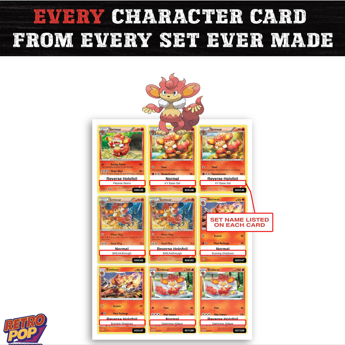 Simisear card collection preview - every set Simisear appears in