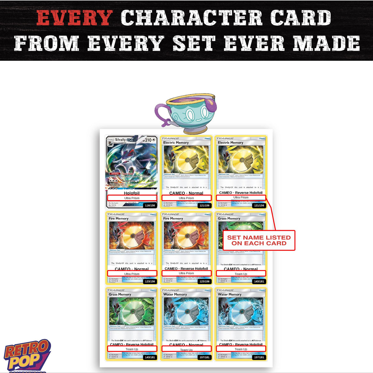 Sinistea card collection preview - every set Sinistea appears in