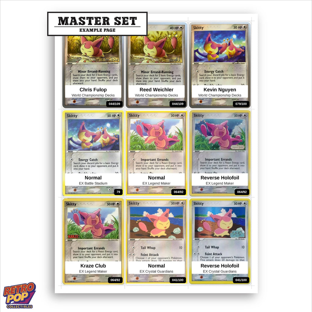 Printed Skitty Pokemon placeholders in binder - real photo 1