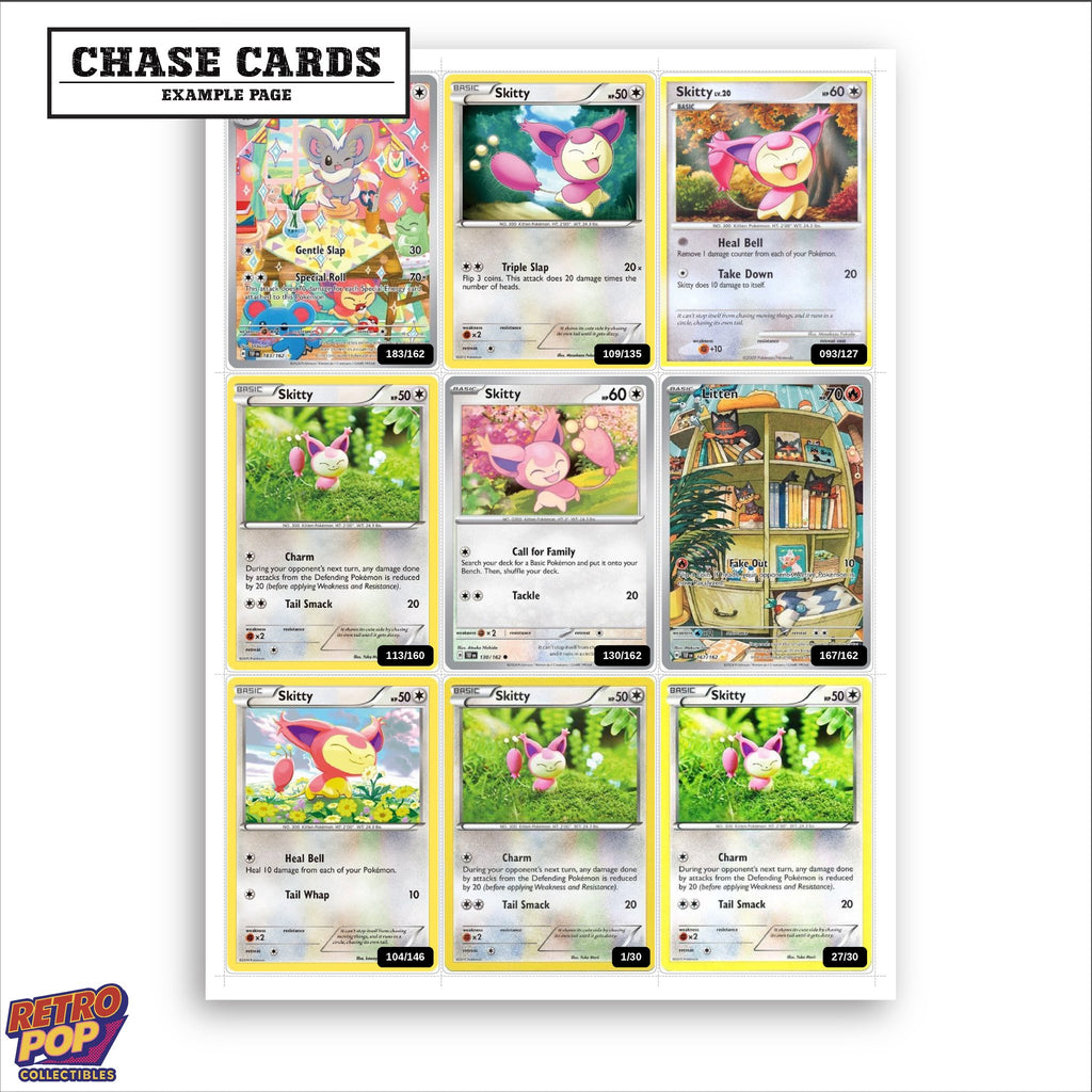 Printed Skitty Pokemon placeholders in binder - real photo 2