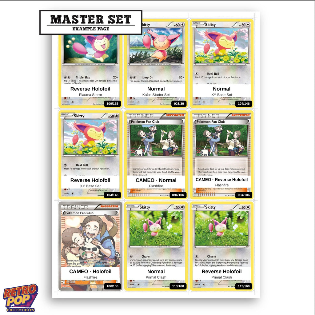 Printed Skitty Pokemon placeholders in binder - real photo 3