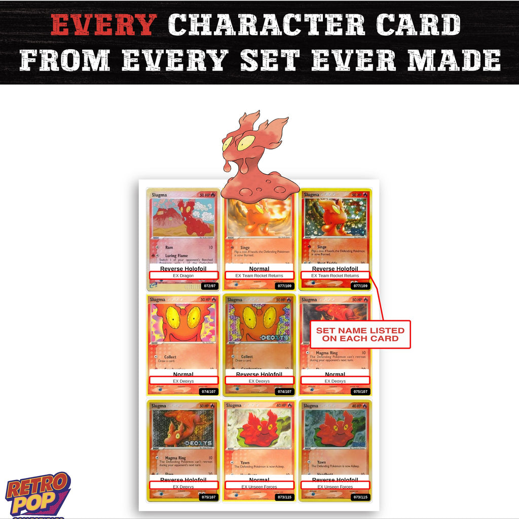 Slugma card collection preview - every set Slugma appears in