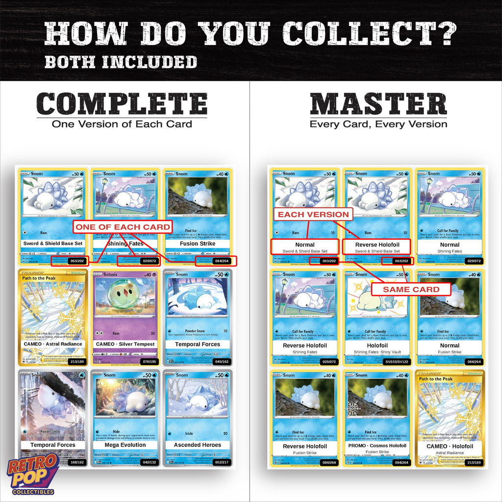 Complete Set vs Master Set versions of the Snom binder placeholders