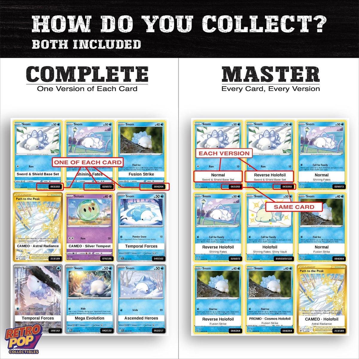 Complete Set vs Master Set versions of the Snom binder placeholders