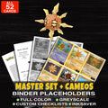 Every Solrock Pokemon card ever made - master set binder placeholders with Solrock