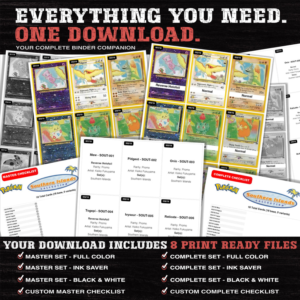 Everything included in the Southern Islands placeholder download - 8 PDF files