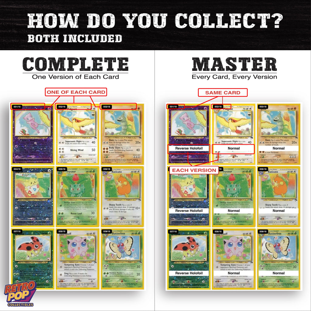 Complete Set vs Master Set versions of Southern Islands binder placeholders