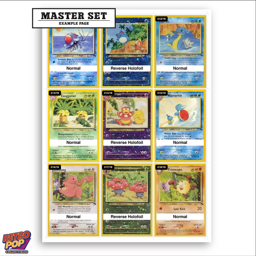 Printed Southern Islands Pokemon placeholders in binder - real photo 3