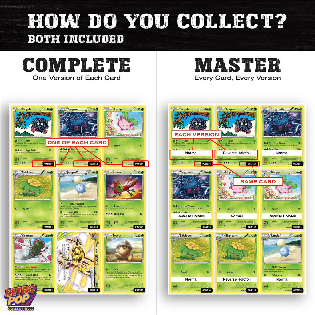 Complete Set vs Master Set versions of Steam Siege binder placeholders